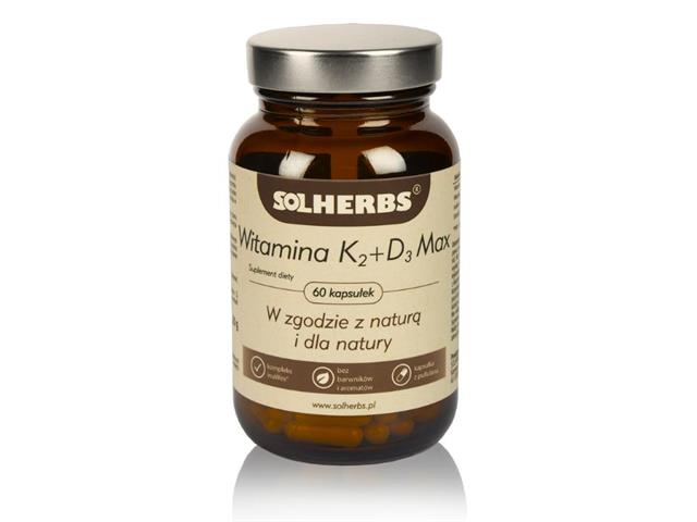 SOLHERBS Witamina K2 + D3 MAX interakcje ulotka kapsułki - 60 kaps.