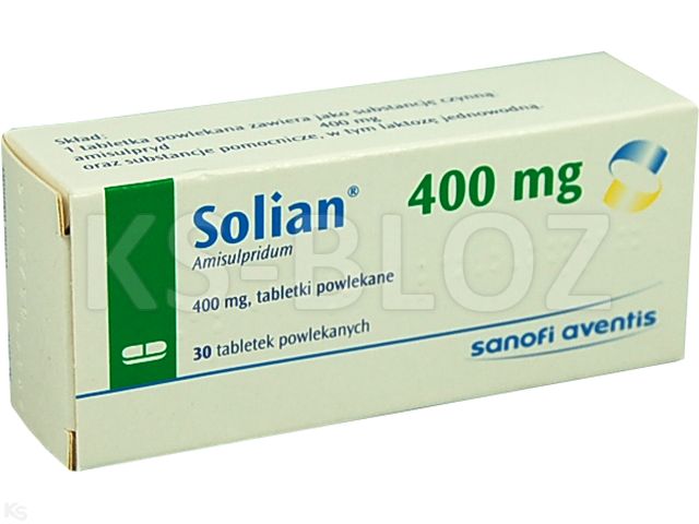 Solian interakcje ulotka tabletki powlekane 400 mg 30 tabl. | blister