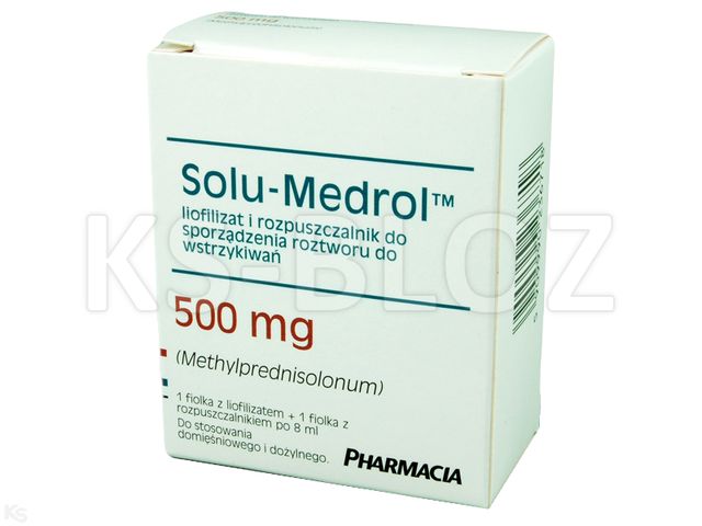 Solu-Medrol interakcje ulotka proszek i rozpuszczalnik do sporządzania roztworu do wstrzykiwań 500 mg 1 fiol.s.subs. + rozp.