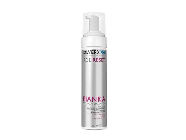 SOLVERX COMFORT FOR YOUR SKIN AGE.RESET Pianka do mycia i demakijażu twarz i oczy interakcje ulotka pianka - 200 ml