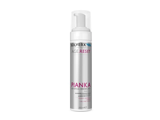 SOLVERX COMFORT FOR YOUR SKIN AGE.RESET Pianka do mycia i demakijażu twarz i oczy interakcje ulotka pianka  200 ml