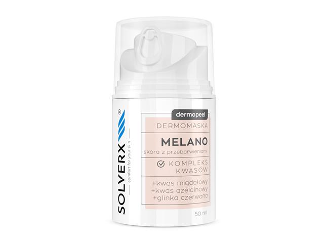 SOLVERX COMFORT FOR YOUR SKIN DERMOPEEL MELANO Dermomaska skóra z przebarwieniami interakcje ulotka maseczka  50 ml