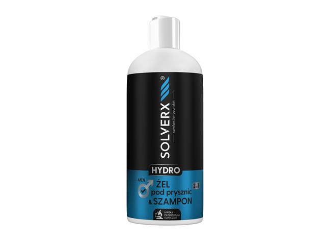 SOLVERX COMFORT FOR YOUR SKIN HYDRO FOR MEN Żel pod prysznic & Szampon 2w1 interakcje ulotka żel  400 ml