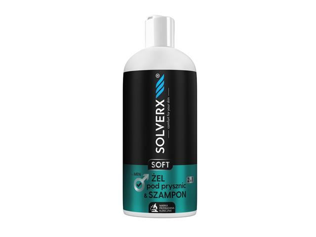 SOLVERX COMFORT FOR YOUR SKIN SOFT FOR MEN Żel pod prysznic & Szampon 2w1 interakcje ulotka żel  400 ml