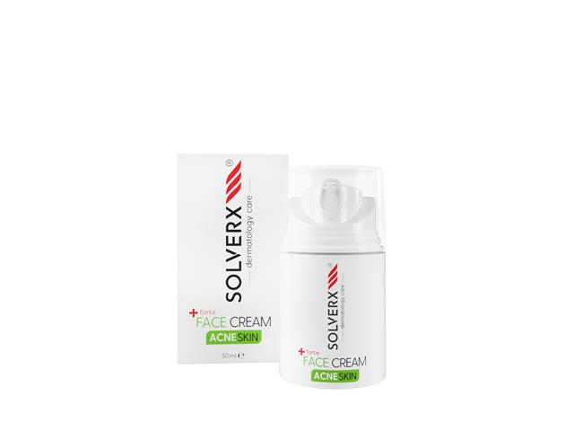 Solverx Dermatology Care Forte Krem do twarzy acne skin interakcje ulotka   50 ml
