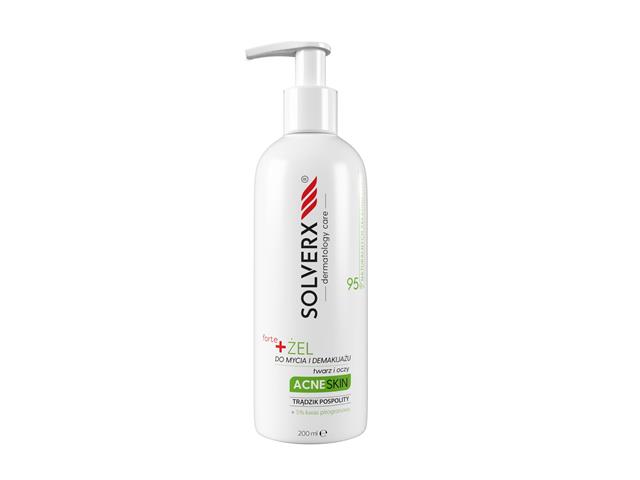 Solverx Dermatology Care Forte Żel do mycia i demakijażu twarzy i oczu acne skin interakcje ulotka żel  200 ml