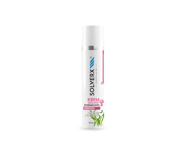 SOLVERX Krem do demakijażu twarzy sensitive skin dla kobiet interakcje ulotka   100 ml | pojemnik