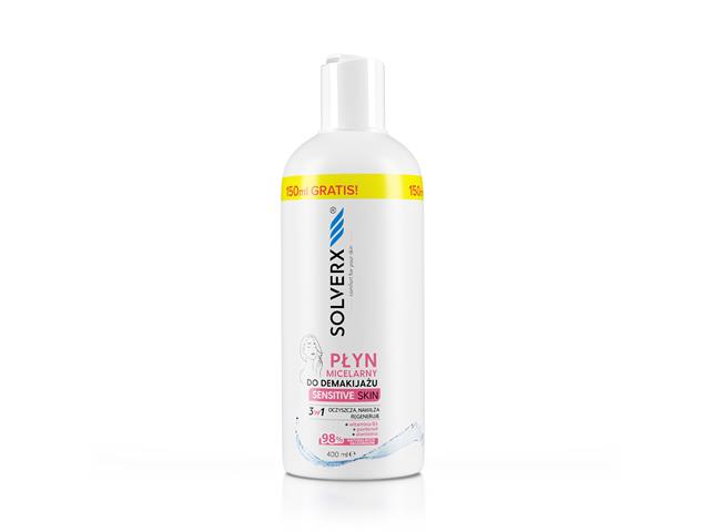 SOLVERX Płyn micelarny sensitive skin dla kobiet interakcje ulotka płyn  400 ml