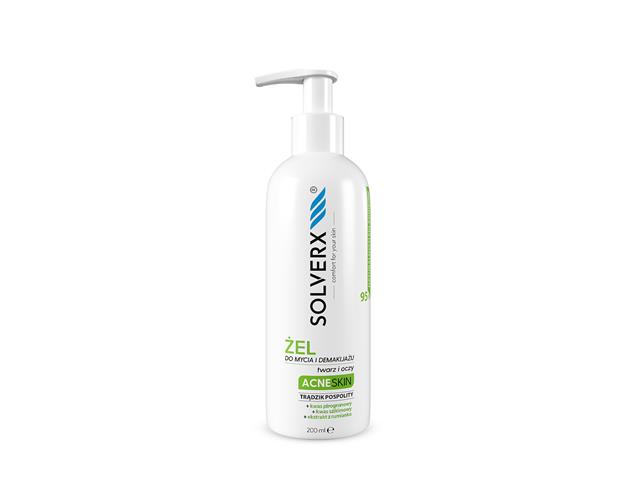 SOLVERX Żel do mycia twarzy Acne Skin interakcje ulotka żel  200 ml