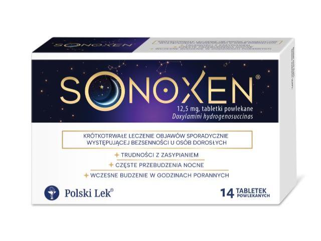 Sonoxen interakcje ulotka tabletki powlekane 12,5 mg 14 tabl.