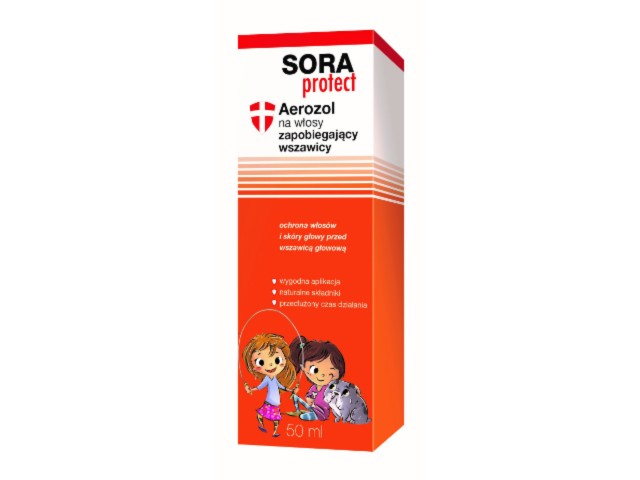 Sora Protect Aerozol na włosy zapobiegający wszawicy interakcje ulotka   50 ml