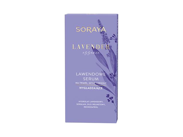 SORAYA LAVENDER ESSENCE Lawendowe Serum na twarz, szyję i dekolt Wygładzające interakcje ulotka serum  30 ml