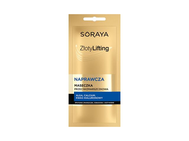 SORAYA ZŁOTY LIFTING Naprawcza Maseczka przeciwzmarszczkowa cera dojrzała interakcje ulotka maseczka - 8 ml