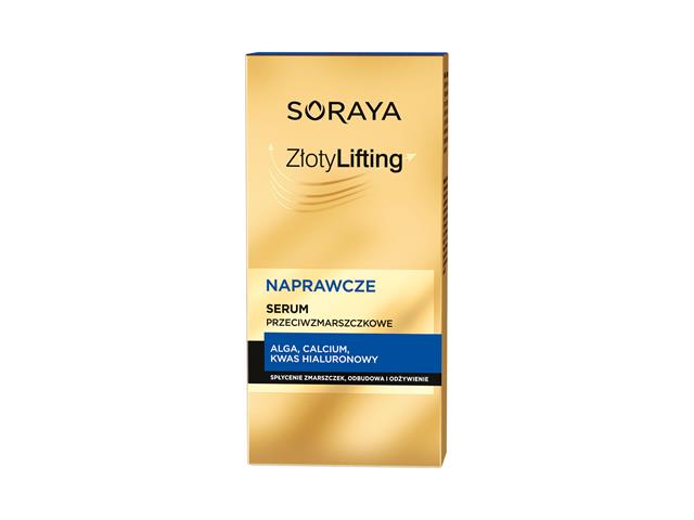 SORAYA ZŁOTY LIFTING Naprawcze Serum przeciwzmarszczkowe 70+ cera dojrzała interakcje ulotka serum - 30 ml