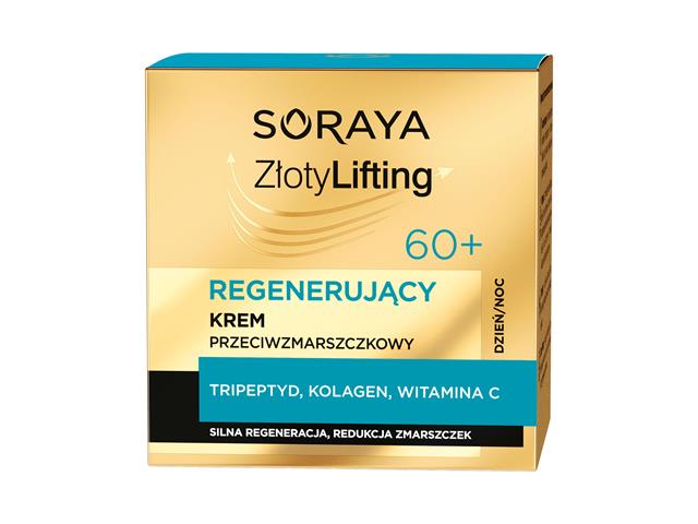 SORAYA ZŁOTY LIFTING Regenerujący Krem przeciwzmarszczkowy 60+ cera dojrzała dzień/noc interakcje ulotka krem  50 ml