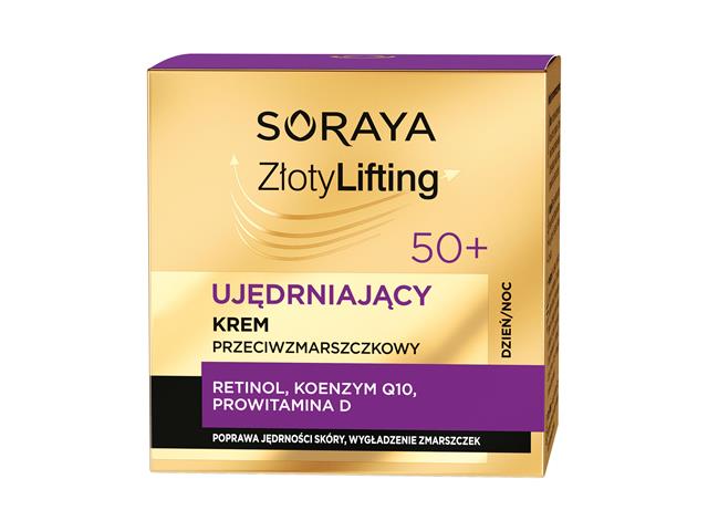 SORAYA ZŁOTY LIFTING Ujędrniający Krem przeciwzmarszczkowy 50+ cera dojrzała dzień/noc interakcje ulotka krem - 50 ml
