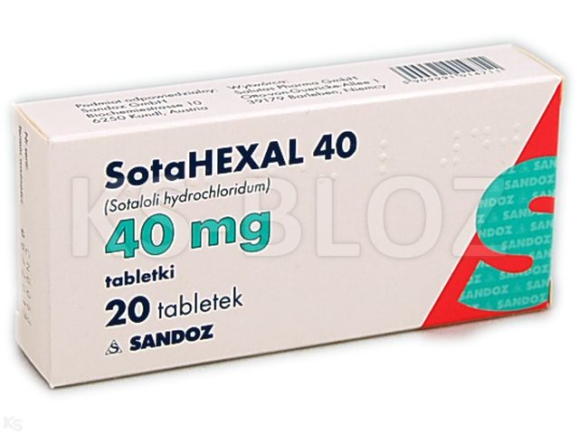 Sotahexal 40 interakcje ulotka tabletki 40 mg 20 tabl. | (2 blist. po 10 tabl.)