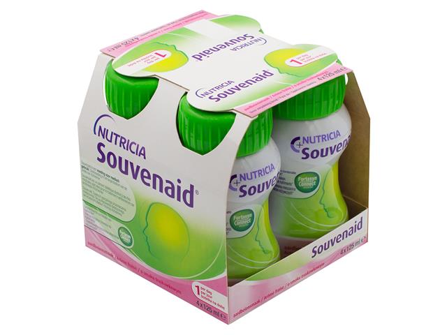 Souvenaid o smaku truskawkowym interakcje ulotka płyn - 4 but. po 125 ml