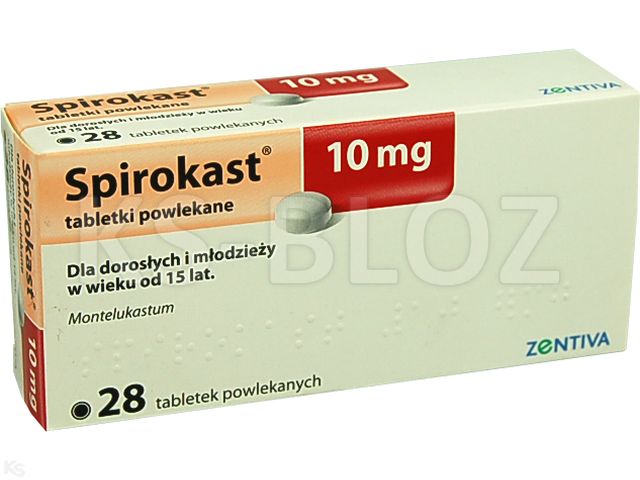 Spirokast interakcje ulotka tabletki powlekane 10 mg 28 tabl. (blist.)
