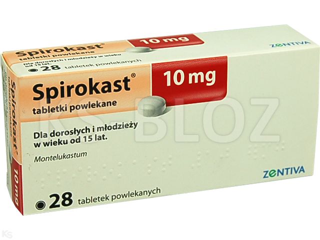 Spirokast interakcje ulotka tabletki powlekane 10 mg 28 tabl.