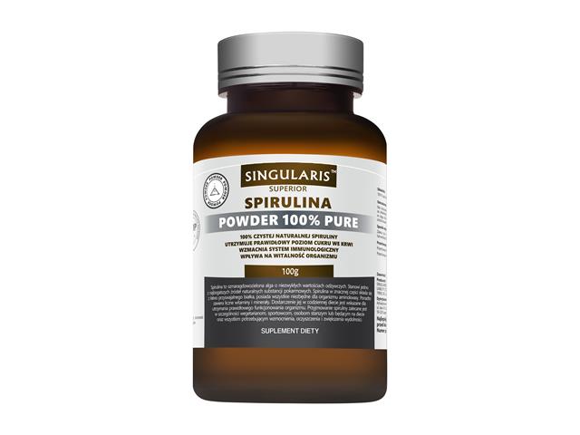 Spirulina Singularis Superior Powder interakcje ulotka proszek  100 g