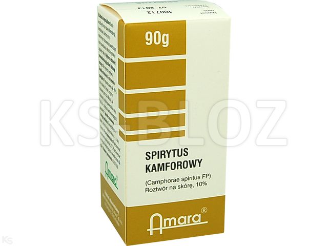 Spirytus Kamforowy interakcje ulotka roztwór na skórę 10 % 90 g (but.)