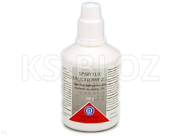 Spirytus Salicylowy 2% interakcje ulotka roztwór na skórę - 50 g (but. z plastiku)