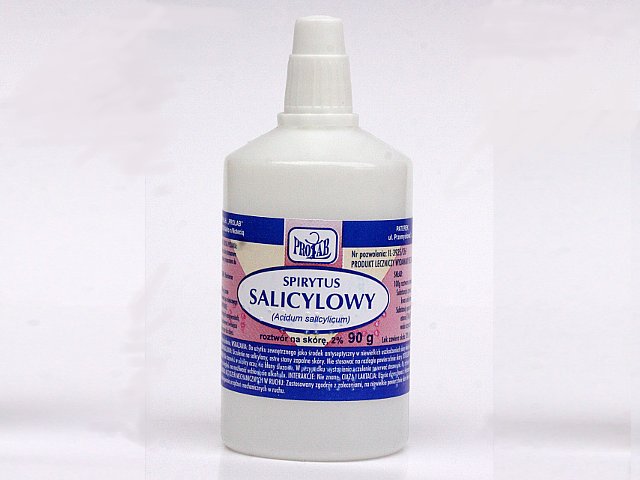 Spirytus Salicylowy 2% interakcje ulotka roztwór na skórę - 90 g (but. z plastiku)