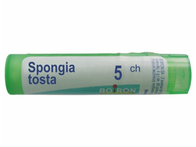 Spongia Tosta 5 CH interakcje ulotka granulki  4 g