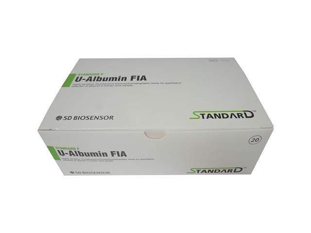 STANDARD F U-Albumin FIA ref. F-SPH-01 kat. 10UAL10B interakcje ulotka test kasetkowy  20 szt.