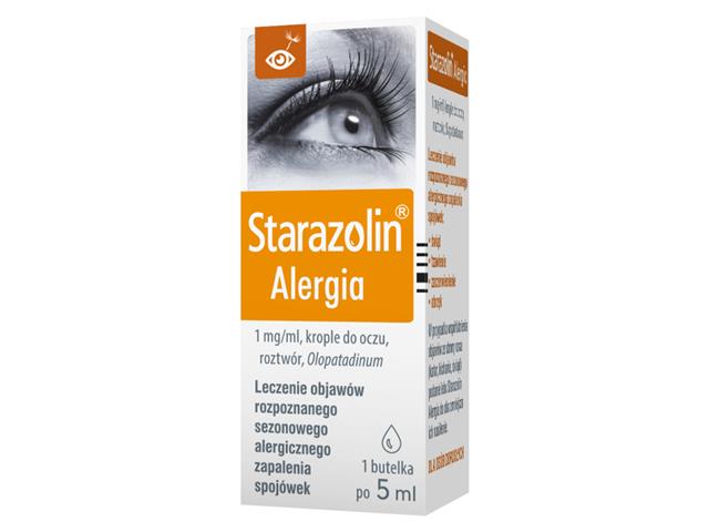 Starazolin Alergia interakcje ulotka krople do oczu, roztwór 1 mg/ml 5 ml (but.)