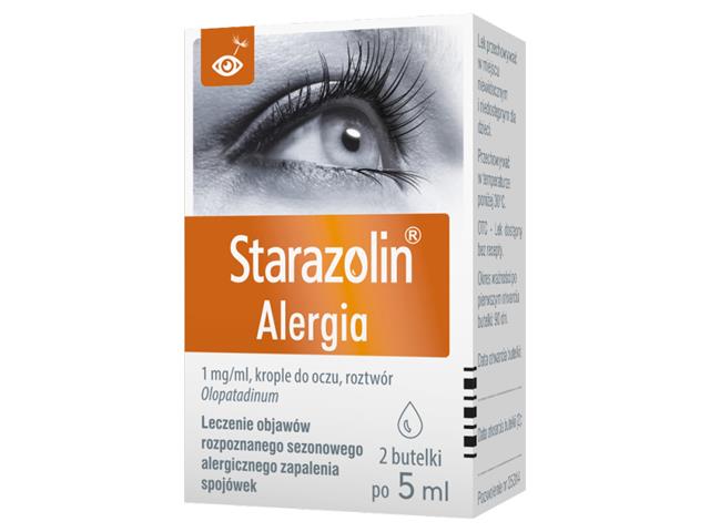 Starazolin Alergia interakcje ulotka krople do oczu, roztwór 1 mg/ml 