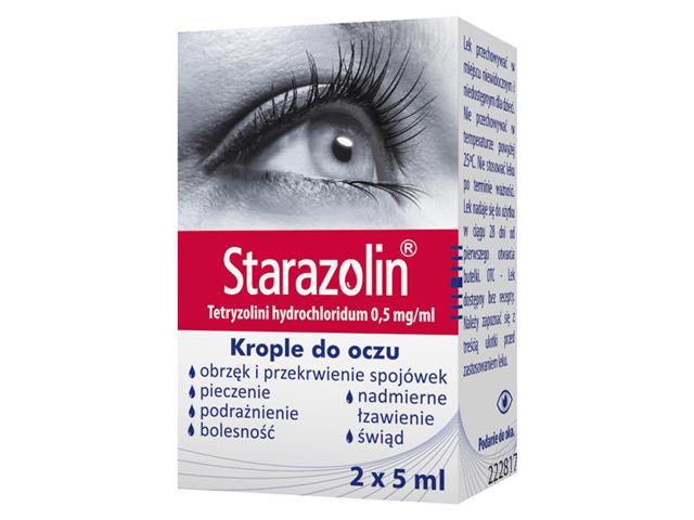 Starazolin interakcje ulotka krople do oczu 500 mcg/ml 10 ml | 2 x 5ml