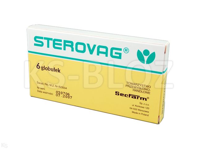 Sterovag interakcje ulotka globulki dopochwowe 300mg+10mg+50mg 6 glob.