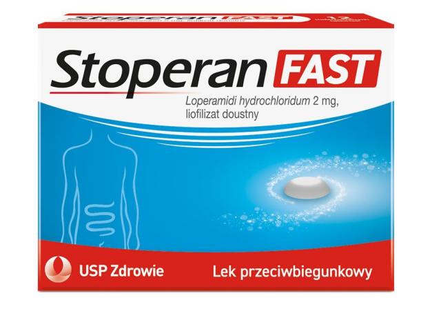 Stoperan Fast interakcje ulotka liofilizat doustny 2 mg 12 tabl.