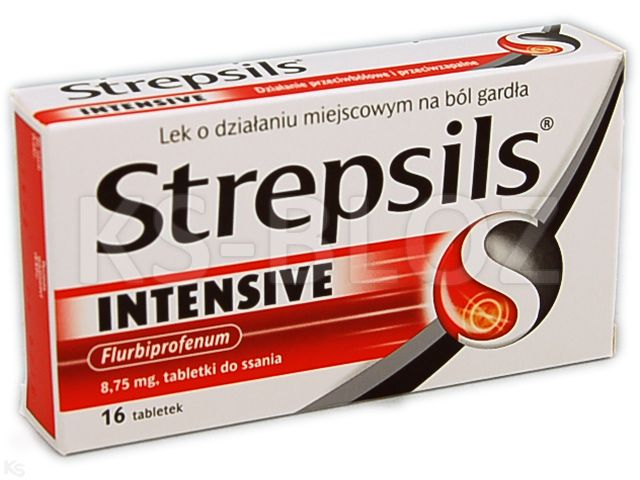 Strepsils Intensive interakcje ulotka tabletki do ssania 8,75 mg 16 tabl. | 2 blist.po 8 szt.