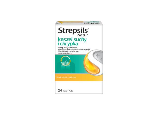 Strepsils Natur Kaszel Suchy I Chrypka interakcje ulotka pastylki miękkie - 24 pastyl.