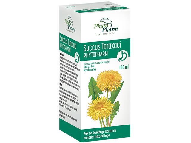 Succus Taraxaci Phytopharm interakcje ulotka płyn doustny 4,85 g/5ml 100 ml