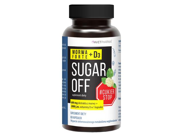 Sugar Off Morwa Forte + D3 interakcje ulotka kapsułki  60 kaps.