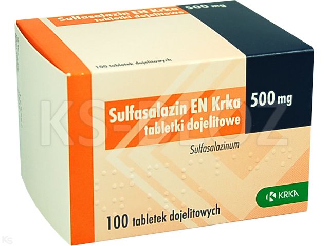 Sulfasalazin EN Krka interakcje ulotka tabletki dojelitowe 500 mg 100 tabl.