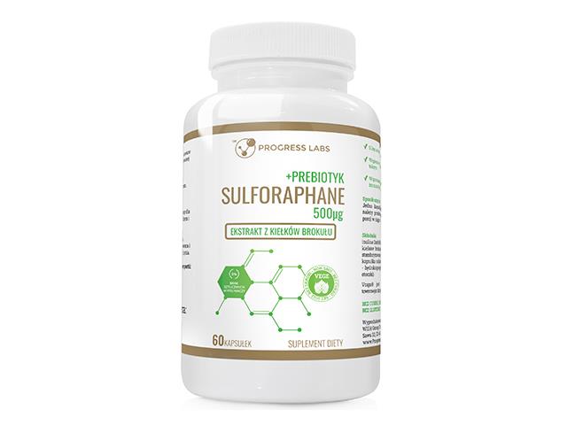 Sulforaphane 500mcg + Prebiotyk Ekstrakt z kiełków brokułu interakcje ulotka kapsułki  60 kaps.