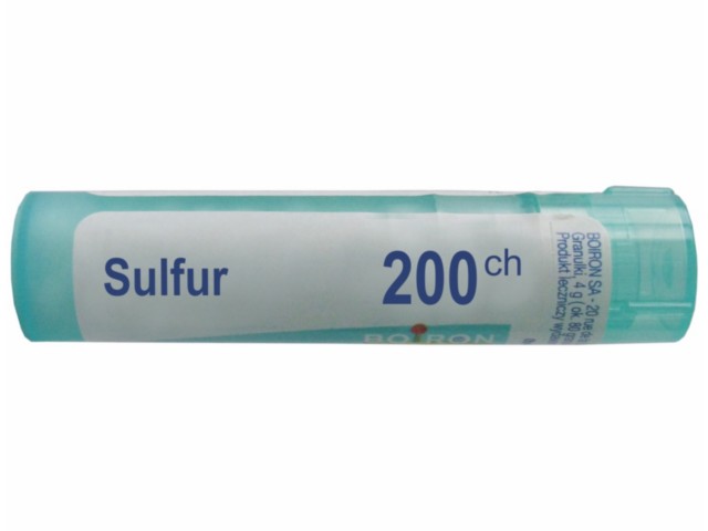 Sulfur 200 CH interakcje ulotka granulki - 4 g