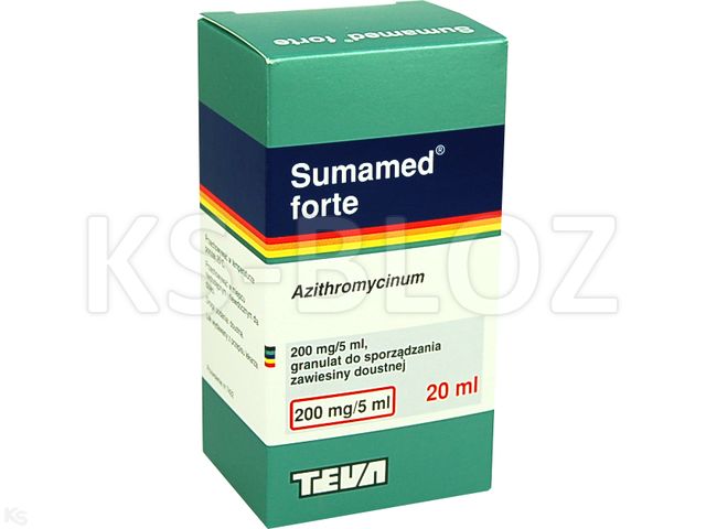 Sumamed Forte interakcje ulotka proszek do sporządzania zawiesiny doustnej 200 mg/5ml 