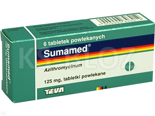 Sumamed interakcje ulotka tabletki powlekane 125 mg 
