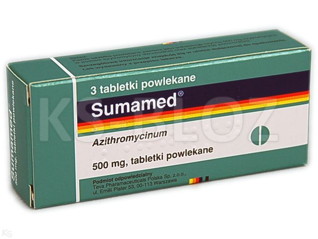 Sumamed interakcje ulotka tabletki powlekane 500 mg 