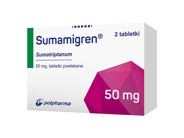 Sumamigren interakcje ulotka tabletki powlekane 50 mg 2 tabl. | blister