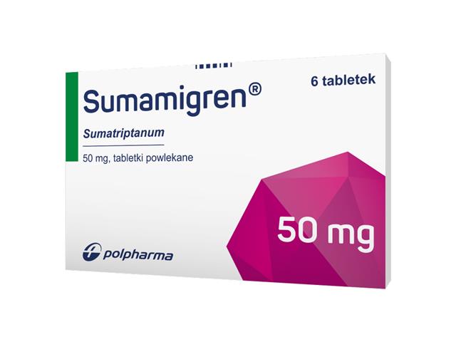Sumamigren interakcje ulotka tabletki powlekane 50 mg 6 tabl. | blister w pudełku