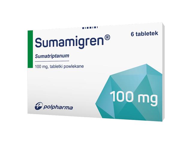 Sumamigren interakcje ulotka tabletki powlekane 100 mg 6 tabl. | blister w pudełku