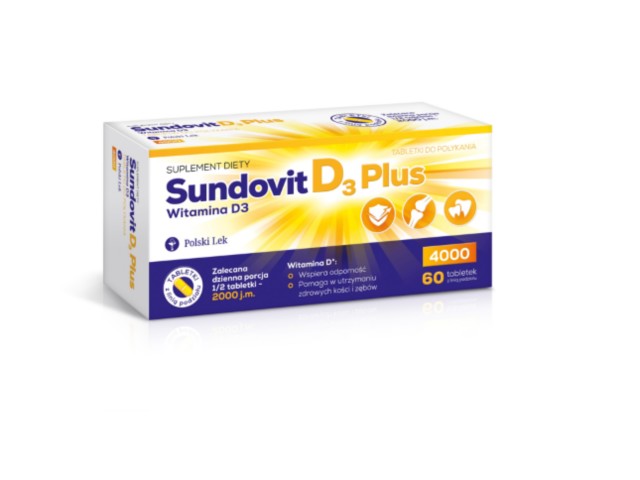 Sundovit D3 Plus interakcje ulotka tabletki  60 tabl.