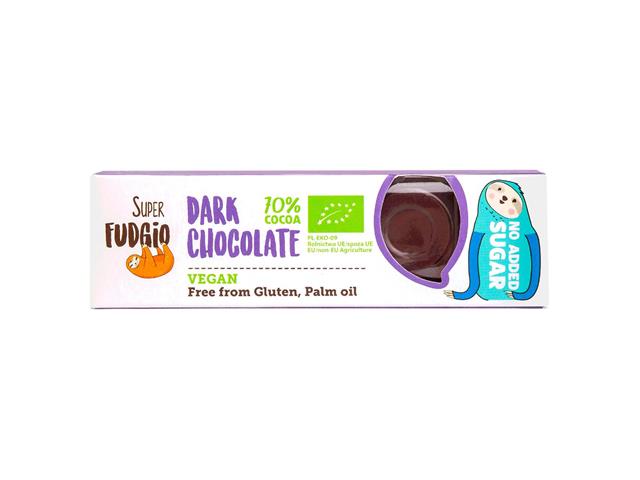 Super Fudgio Baton z czekolady ciemnej, bez dodatku cukru ekologiczny interakcje ulotka baton - 40 g